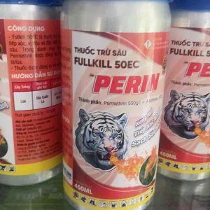 Thuốc trừ sâu phổ rộng PERIN 50EC chai nhôm 450ml  Xông Hơi Tiếp xúc Sạch sâu kháng hại rục nhanh.