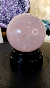 Natural Madagascar High Gred Rose Quartz Crystal Ball Ornament RQB08 #RoseQuartz #Naturalcrystal #homedecor #Lifestyle #Furniture #Crystalball