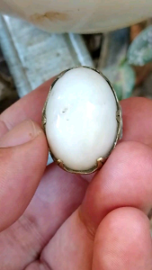 CINCIN BATU GIOK PUTIH ASLI NATURAL