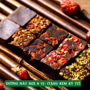500g trà đường đen mix 6 vị ( tặng kèm gói kỹ tử)