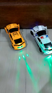 Mainan Mobil Robot Super Lampu 3D