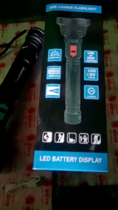 100% BESAR Original  Senter LED pocketman 3 Mode Anti Air Multifungsi Super Terang Rechargeamble cree Portebel