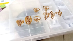 Cincin Titanium Wanita Lapis Emas Tidak Mudah Berkarat dan Gatal
