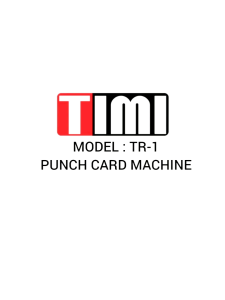 ⚡️FLASH SALES⚡️ TIMI TR-1N Punch Card Machine | Time Recorder Attendance Machine Mesin Punch Card