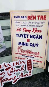 BẢNG CHÀO KHÁCH ĐÁM CƯỚI BẢNG TÊN CÔ DÂU CHÚ RỄ PHONG CÁCH RETRO VINGTAGE/ PHONG CÁCH XƯA