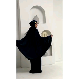 Mukena Dewasa Premium Santorini Shimer Silk 2in1 Laser Cut