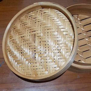 Klakat Bambu Dimsum 20cm Kukusan Bambu 1 Wadah dan 1 Tutup