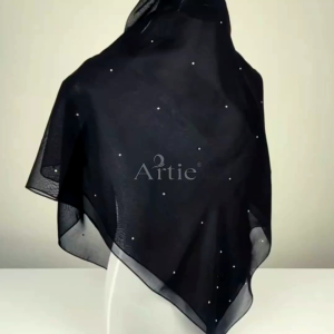 Tudung Bawal Manik Tabur Cotton Voile Japan Bidang 45 DMC/Copy Crystal Rhinestones High Shimmering Assorted Colors