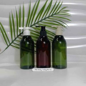 Chai lọ nhựa có vòi nhấn 300ml màu nâu-Xanh dáng vai dài- Đựng dầu gộisữa tắm-Hàng đẹp-Chất lượng-Giá rẻ-Nhựa cứng cáp.