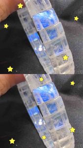 💯(Actual Item) Natural Crystal Moonstone Bracelet 9MM 优质蓝月光石手串手排（印度料）（天然水晶）lan yue guang shi - FAST SHIPPING (G123)