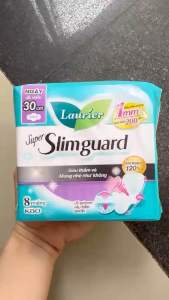 BĂNG VỆ SINH LAURIER SLIMGUAD 1mm 30cm 8M cho ngày nhiều hoặc đêm