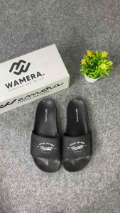SANDAL WAMERA - Moonlight Black White Sandal Slop Sandal Slide pria Wanita