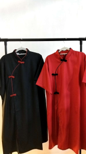 Dress Imlek Cheongsam Wanita Polos Big Size Jumbo