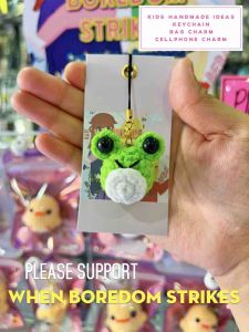 CUTE FROG AMIGURUMI CROCHET KEY BAG CELLPHONE CHARM ACCESSORIES HANDMADE