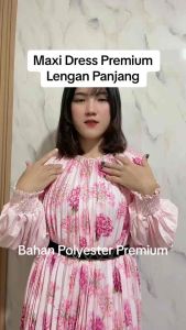 (KBDD17) Maxi Dress Premium Lengan Panjang
