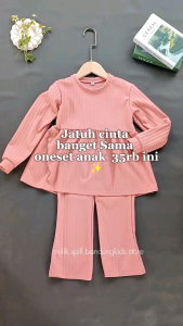 Setelan Anak Perempuan Bahan Knith Hornet Celana Cutbray Untuk Anak Usia 3-10 Tahun