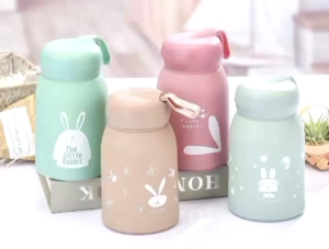 BOTOL MINUM KACA MINI KELINCI 330ML