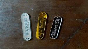 Label Hijab Akrilik Acrylic Cetak Merk Brand Isi 25 Biji