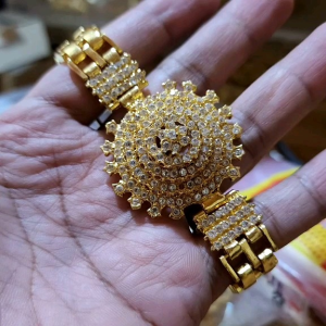 Gelang Mata Bulat Full Permata Rantai Rlx Lapis Emas 24k