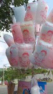 Bọc in Hình Làm Kẹo Bông Gòn Hình Ông Già Noel.