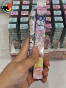 Quà tặng bộ sticker lấp lánh gôm tẩy trong túi bí mật và bút bi dễ thương Capybara Sanrio