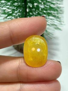 ธนาภรณ์✨พลอยบุษราคัม 12.60 กะรัต สีเหลือง เจียระไนเหลี่ยม หน้ากว้าง พลอยแท้100%(GSH1169)