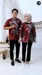 [BISA COD] Blouse Batik Wanita Modern Kombinasi Batik
