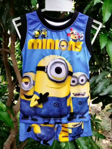 พร้อมส่ง ชุดเซ็ตแขนกุด(กล้าม)พิมพ์ลายฮีโร่V.2/68 ผ้าลื่นไมรโคร