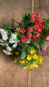 Bunga daisy ministar palsu kecil mini shabby plastik hias artificial dekorasi