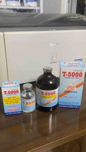 T 5000 (20100ml) huphavet dung dịch tiêm sưng mặt phù đầu chướng bụng đầy hơi cho chó mèo gia súc và gia cầm
