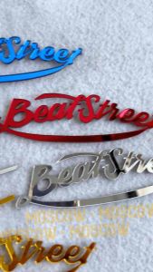 Emblem Honda Beat Street Timbul Logo Kaca Set 2PCS + Perekat PNP Tempel