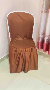 BEST SELLER NEW PAKET 50 pcs SARUNG KURSI 101 COKLAT LIST PUTIH