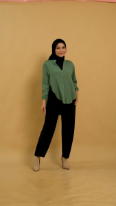 PROMO LIVIA BLOUSE LADY CRUSH SIZE M-L-XL-XXL