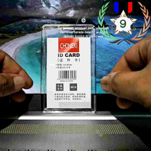 Tempat Id Card Akrilik 2 Sisi Bening Transparan Vertikal Horizontal Holder Id Card Akrilik
