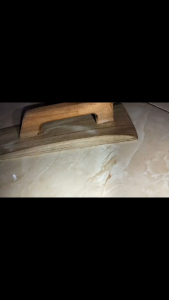 raskam kayu jati asli bahan jati asli tanpa sambungan (35cm) gosokan kayu jati kasutan kayu jati