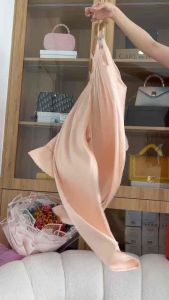 Đồ Ngủ Nữ HEUN YOUNG Set Yếm Voan Tơ In 5D Thiết Kế 2 Lớp Phối Quần Latin Freesize 40-70kg OD20