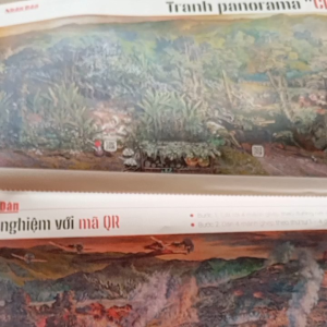 Tranh panorama Điện Biên Phủ. phụ san báo nhân dân kỷ niệm 70 năm Điện Biên