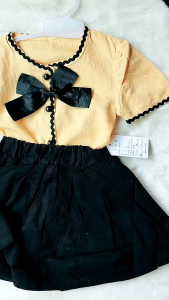 Stelan Rok Anak Cewek Lucu Dasi Pita 1-4 Tahun