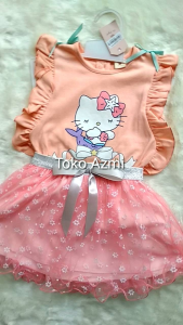 stelan rok hello kitty 1-2 tahun