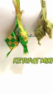 Ketupat mini/ gantungan ketupat mini/ hiasan ketupat/ ketupat pita mini