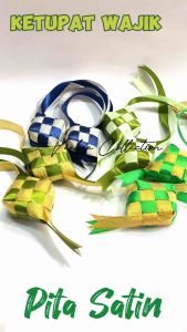 Ketupat Pita Hias Wajik 5cm/ Hiasan Hampers parcel Ketupat Pita