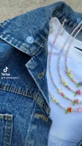 สร้อยคอพาสเทล รุ่นดอกไม้ 4 สี [แบบสั้น]