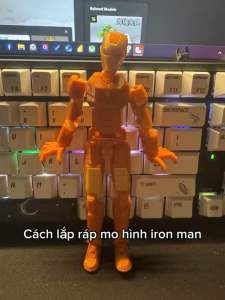 Mô hình lắp ráp iron man dummy 13 kèm phụ kiện thay thế khớp cử động linh hoạt - Inno3d