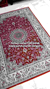 Raya Special - Karpet 3D Crystal Velvet Anti-Selip untuk Raya & Ramadhan Saiz M hingga 6XL Lembut & Tahan Lama