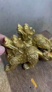 ✨⚡️ปี่เซียะ(หมีเซียะ) 4“5”วัตถุมงคลเสริมดวงการเงิน แก้ดวงปีชง ทองเหลือง ปี่เซียะ 5 ธาตุ ประจำวันเกิด