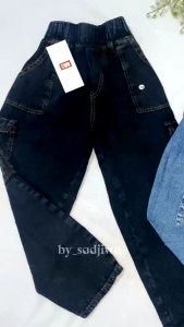 Celana Panjang Cargo Anak Viral 2-7 Tahun Bahan Jeans