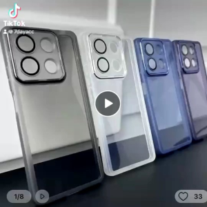 Casing Bening & Softcase Rotating Kidstand Untuk Poco X6 5G & Redmi Note 13 Pro 5G