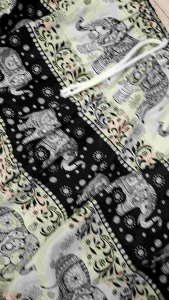 กางเกงช้าวเด็ก S M L XL ผ้าพิมพ์ไทย เกรดA