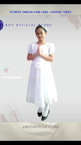 White Dress for Communion Ceremony Dress with belo Age of 4 Yrs Old To 12 Yrs Old