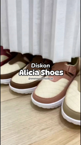 One love alicia sepatu wedges wanita sepatu kasual bordir slip-on ukuran 36-40